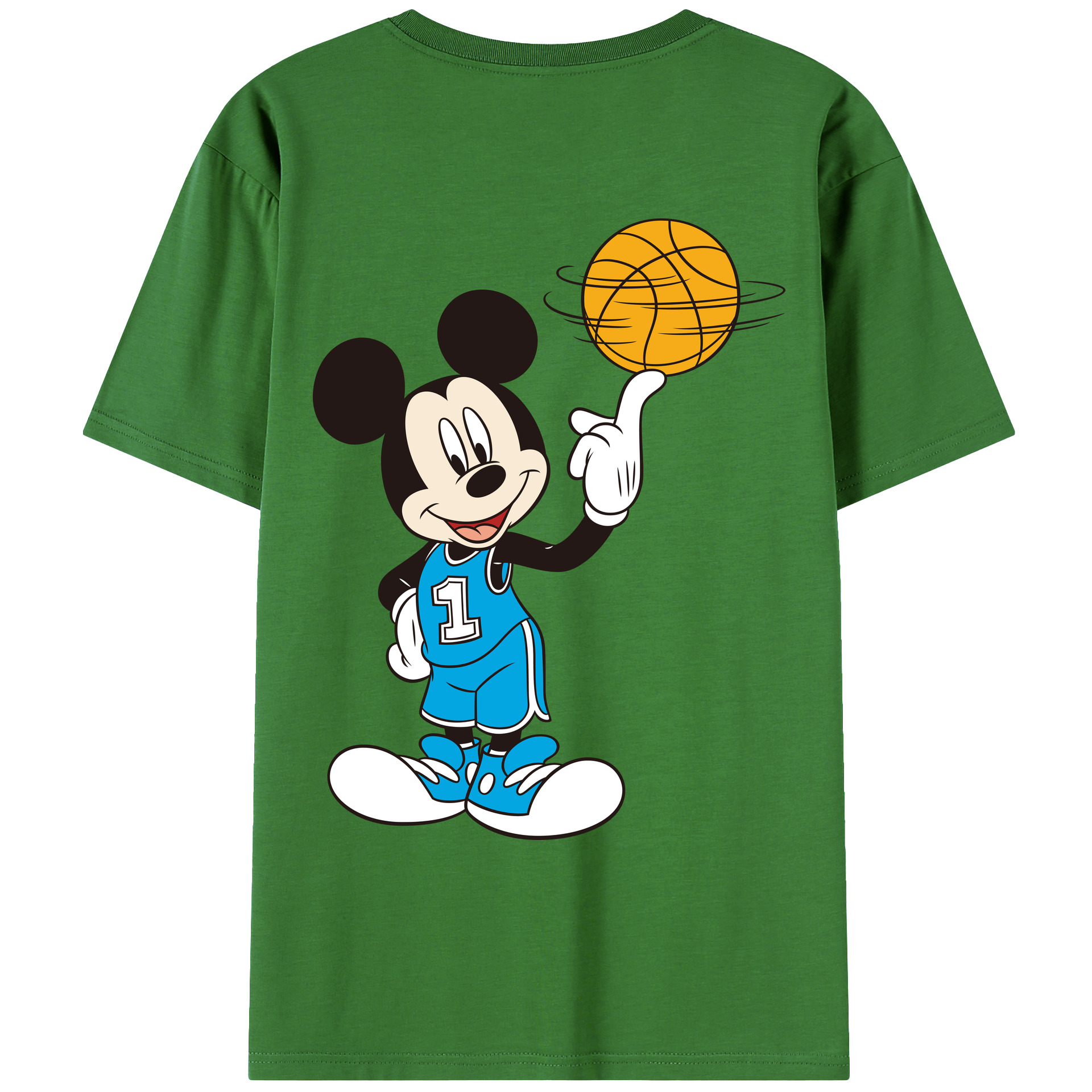 （画像用） ミッキーマウス Mickey Mouse レディース半袖Tシャツ(バックプリント)